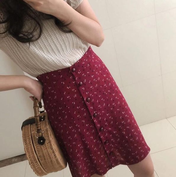 

skirts elfstyle women a-line short mini skirt features buttoned closured, Black