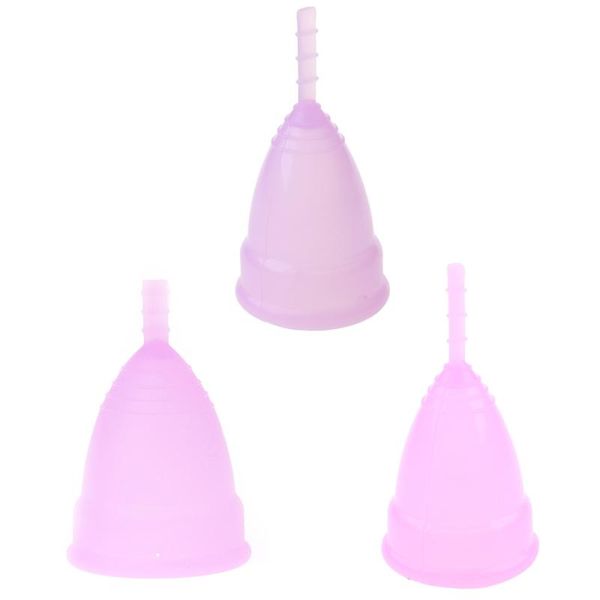 

storage bottles & jars soft reusable silicone health menstrual period cup for women size l/s