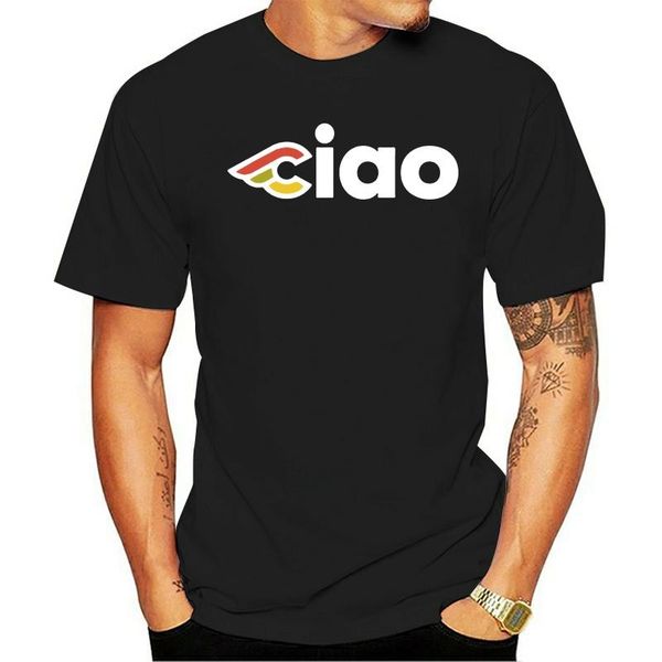 

men's t-shirts 2021 t-shirt bicycle cinelli ciao bike sport logo, White;black