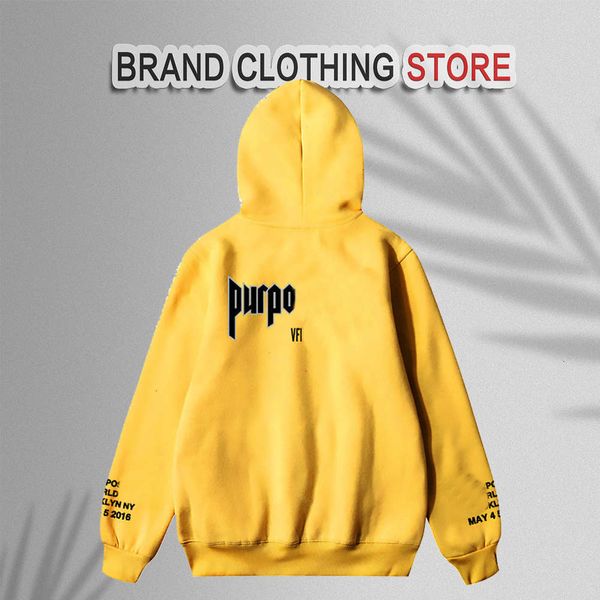 

hoodie of designer the same style net red hip hop high street loose plush cotton pullover, Black