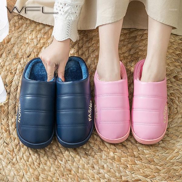 

women shoes 2021 fashion soft cotton warm at home winter slippers waterproof thick anti-slip bottom house1, Black