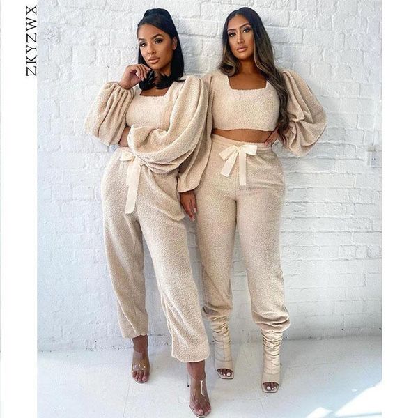 

women's tracksuits zkyzwx casual two piece set long sleeve square collarrt pocket pants tracksuit women fall winter clothing fashion st, Gray