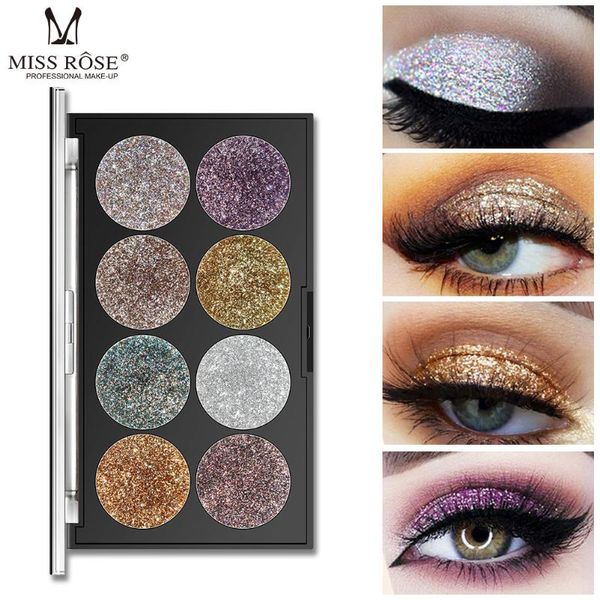 

eye shadow miss rose 8 colour eyeshadow palette cosmetics shimmer beauty glaze matte waterproof not smudge 2021