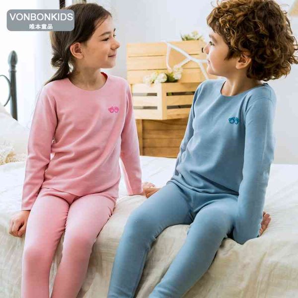 

children's warm underwear set of bayer german velvet, Black;white