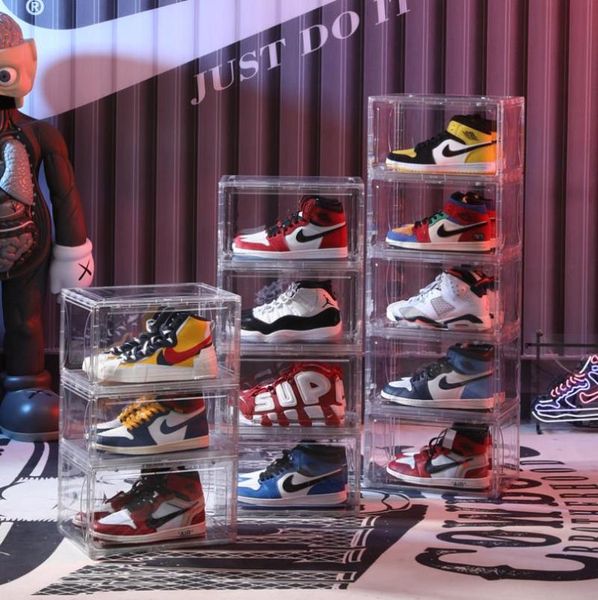 

clothing & wardrobe storage foldable shoe box transparent plastic clamshell thickened dustproof and waterproof household combination sho