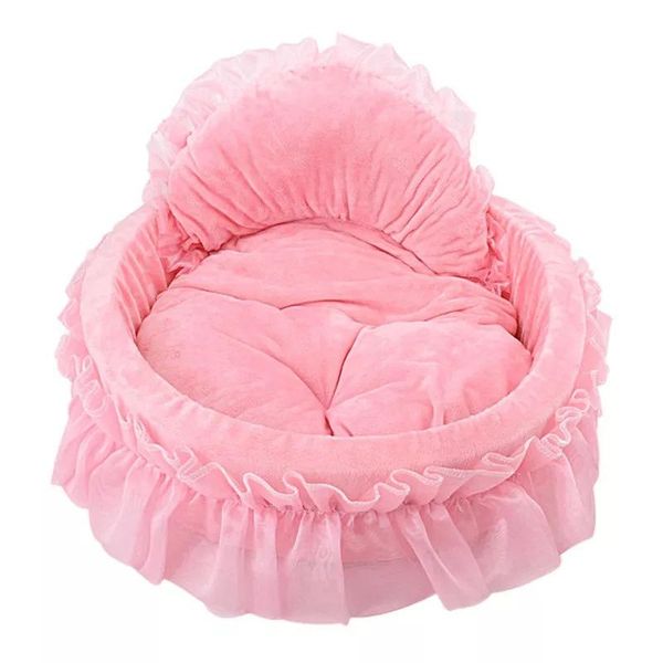 

kennels & pens 2021 summer winter lace kennel cat litter teddy vip princess washable pet bed beds