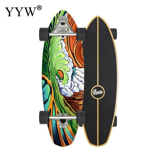 

skateboarding cx7 land surfboard 32 inch walking skateboard longboard penny board beginner exercise brush street big fish