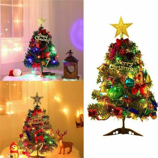 

christmas decorations led artificial small mini tree tabledesk ornaments xmas home decor