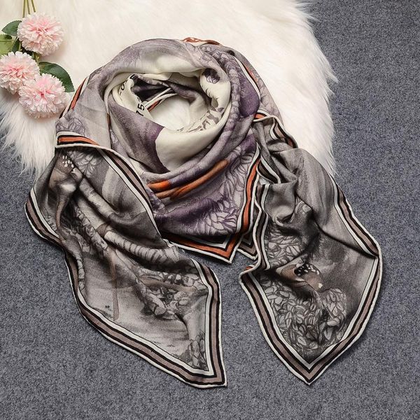 

scarves 140cm 70% cashmere pashmina 30% silk keep warm christmas deer winter scarf fashion brand square women shawl kerchief, Blue;gray
