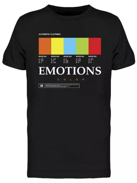 

emotions color tee men's -image by shutterstock, White;black