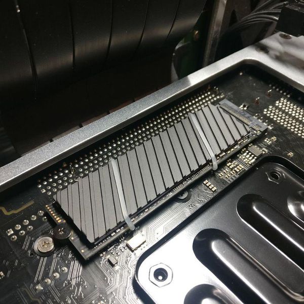 

fans & coolings 2021 pure copper graphene heatsink m.2 2280 pci-e nvme ssd heat sink thermal pad conductivity silicone cooler accessory