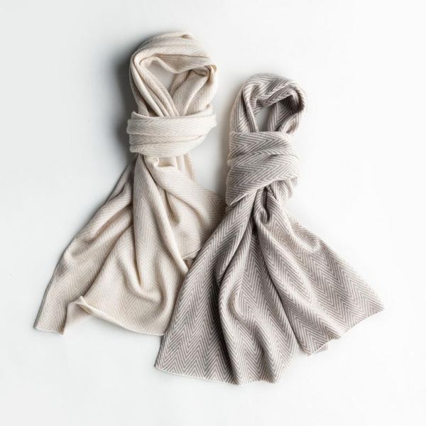 

scarves thick natural curled cashmere knitted / shawls, Blue;gray