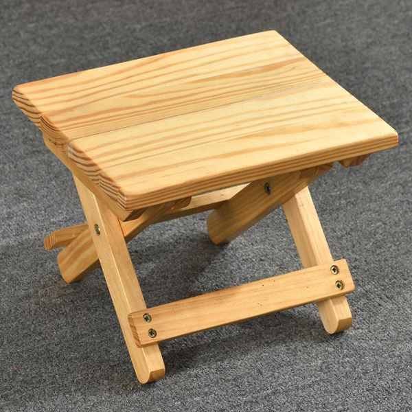 

camping chair solid wood folding stool portable mazar household fishing shoe changing outdoor small bench camp furniture