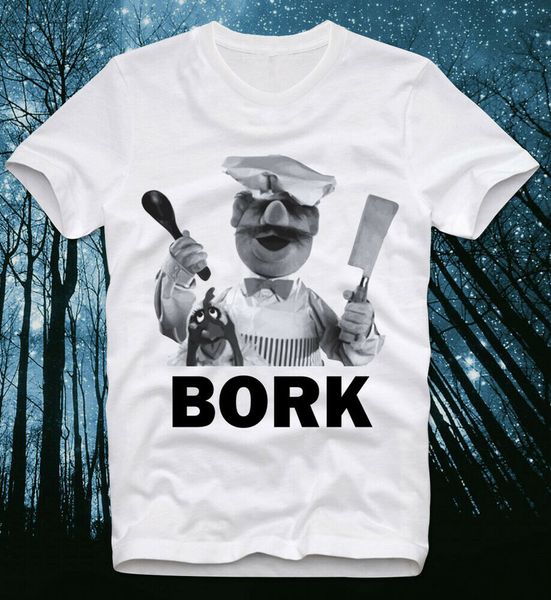 

t-shirt bork swedish chef muppet muppets show retro vintage cooking cook cult, White;black