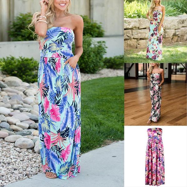 

fashion shoulder long summer multicolor womens dresses maxi vestido de mujer, Black;gray