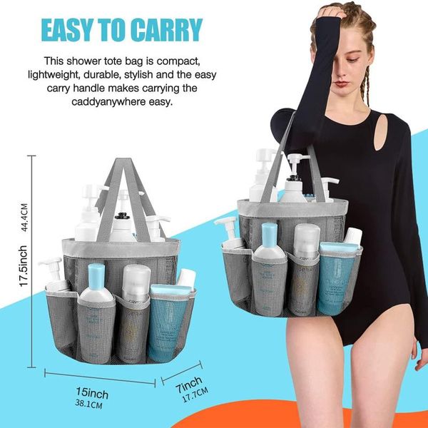 

storage bags mesh shower caddy basket portable for college dorm room essentials 1pc organizer cosmetics travel suitcases home supplies