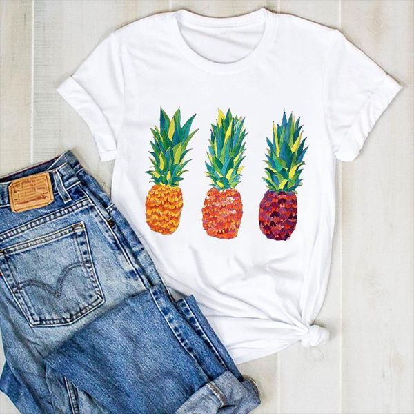 

men pineapple tumblr kawaii beach mens t shirts fruit cartoon ladies summer tee female clothes graphic, White;black