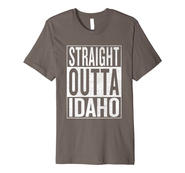 

Straight outta Idaho Great Travel Outfit Gift Idea Premium T-Shirt, Mainly pictures