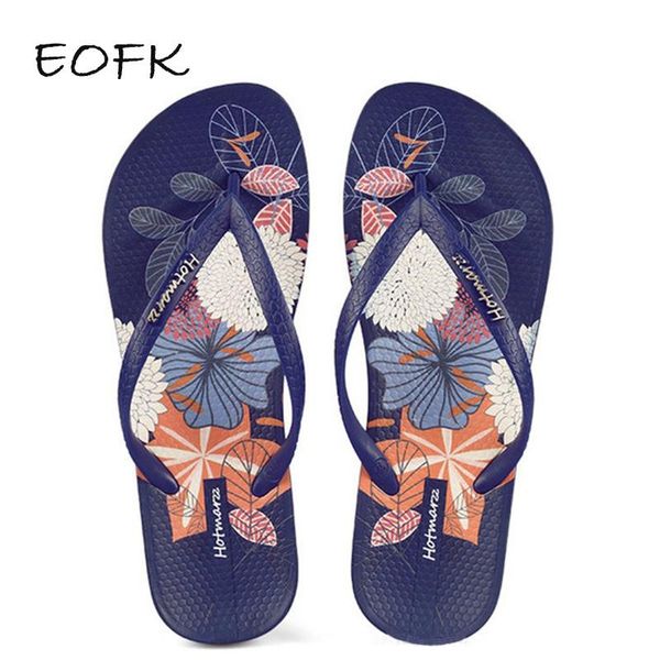 

slippers eofk women flip flops print beach cool summer shoes pool shower flat non slip outside personality female, Black