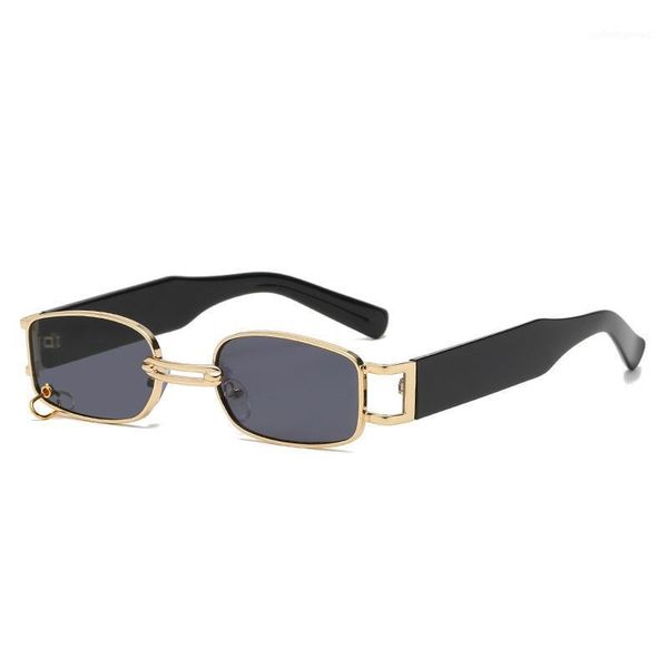 

sunglasses small rectangle women luxury ins fashion brand designer vintage punk men sun glasses shades uv400 oculos, White;black