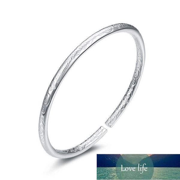 

925 sterling silver simple classic bracelets&bangles bohemian opening bracelets for women pulseras s-b26, Golden;silver