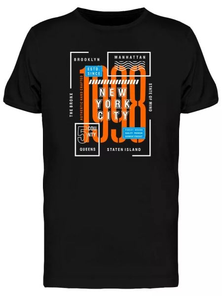 

Hand Craft Urban Flow Nyc Men's Tee -Image by Shutterstock, White;black