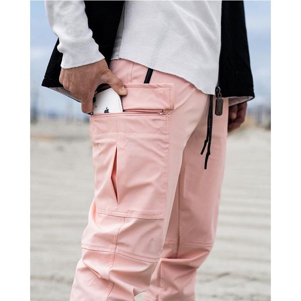 

men's pants hip hop multicolor overalls jogger sweatpants casual streetwear jogging harem men fashion trousers, Black