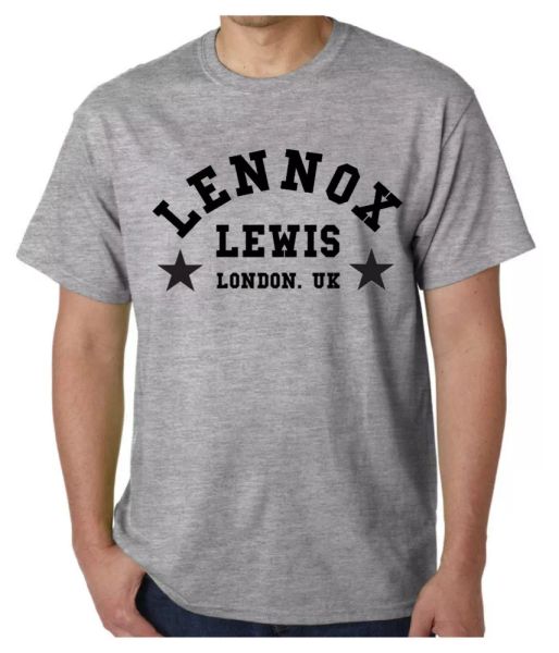 

lennox lewis london boxe legend gym entraÃ®nement t-shirt, White;black