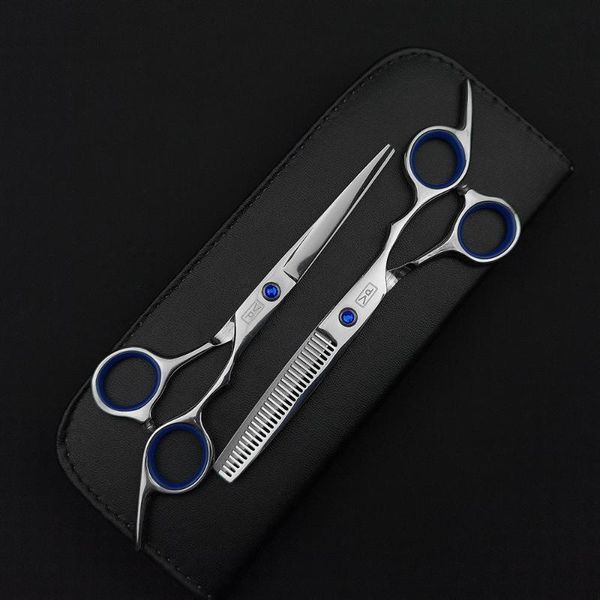 

hair scissors 6" jp 440c stainless professional barber straight thinning shears hairdressing barbershop set