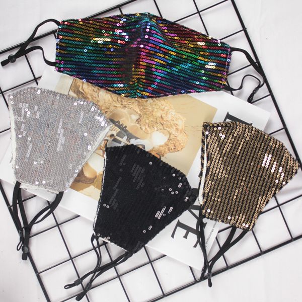 

mask sequin dustproof men's and women's personality decorative night cb tide can put filter