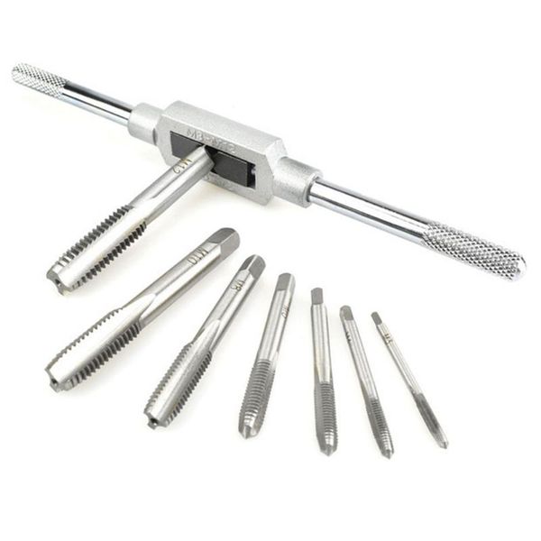 

8pcs durable hand tool professional combination hardware metric multifunction wear resistant auto repair tap die set tools