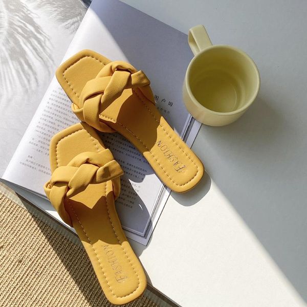 

cute wild trend simple young women white slippers fashion flats open toe summer slides casual shoes solid, Black