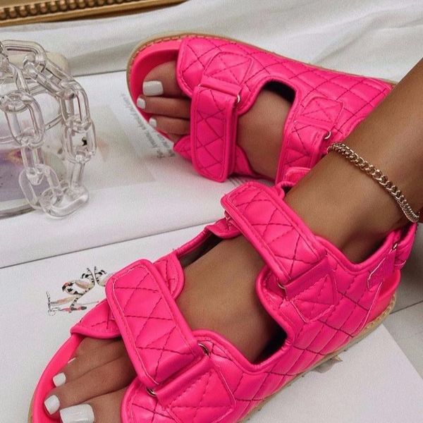 

sandals women's flat shoes 2021 summer est ladies fashion solid color and slippers women, Black