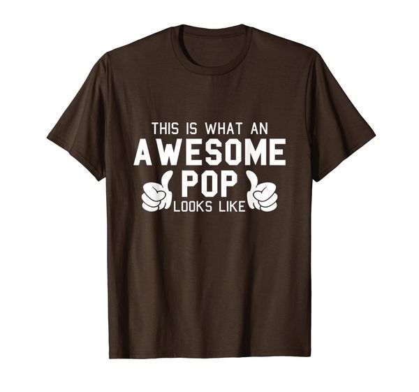 

awesome pop - father's day gift t-shirt, White;black