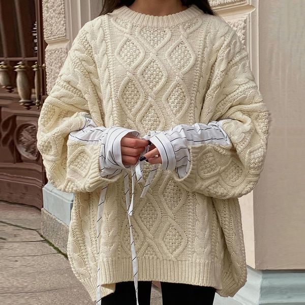 

women's sweaters casual female autumn sweater, long sleeve korean juem, White;black