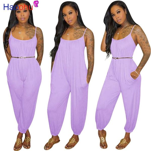 

women's jumpsuits & rompers women summer sleeveless spaghetti strap solid casual jumpsuit vintage fashion holiday beach romper one piec, Black;white