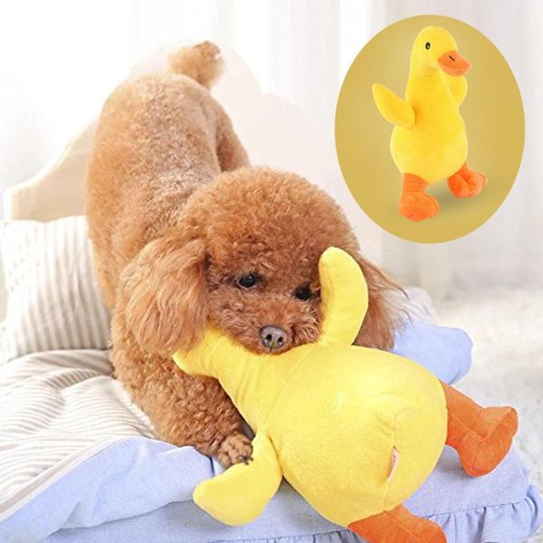 

dog toys & chews 1pc toy sound stuffed cute small duck stress relief exercise lack pet cat m#13