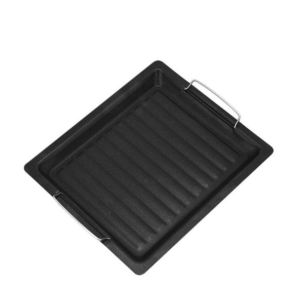 

barbecue aluminum frying grill pan plate non stick coating cookware induction compatible kitchen cooking bbq pans