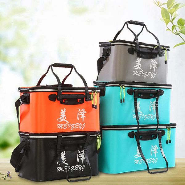 

40/45/50cm thickening outdoor eva bucket folding portable camping hiking fishing bags for live fish accessories
