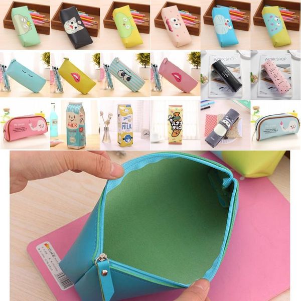 

cute image pencil case cartoon storage pouch school office supplies stationery students bag cat kids gift bags