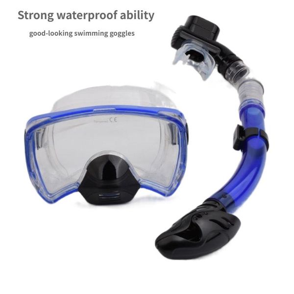 

diving masks scuba silicone snorkel tube full dry soft underwater air breathe swimming goggles snorkeling equipment
