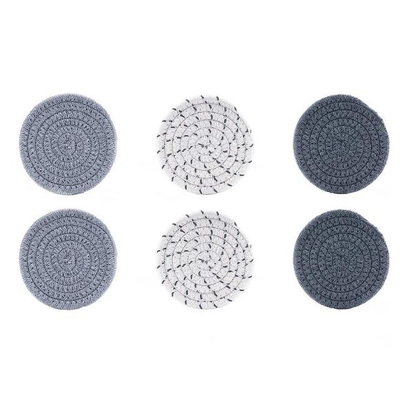 

mats & pads hand-woven table mat for protection, heat-resistant woven set of 6