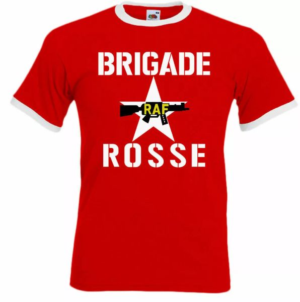 

red brigade t-shirt men the clash as worn by joe strummer brigades unisex, White;black