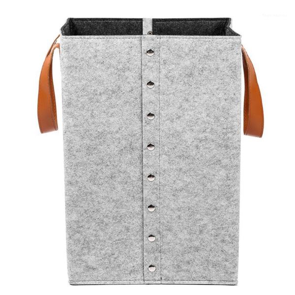 

1pc folding clothes bag household laundry pouch portable basket (gray)1