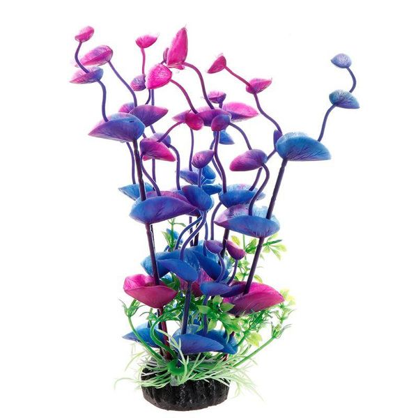 

purple artificial water plant grass decor ornament for fish tank aquarium w0yf decorations