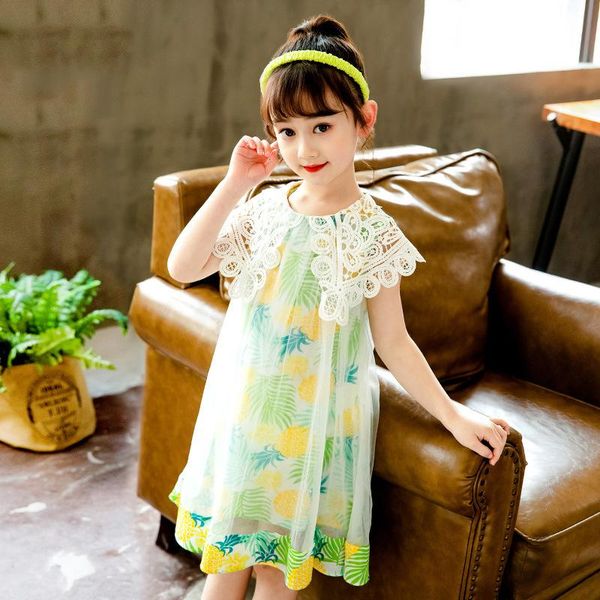 

girl's dresses dress for girls 2021 girl summer foreign kids clothes, Red;yellow