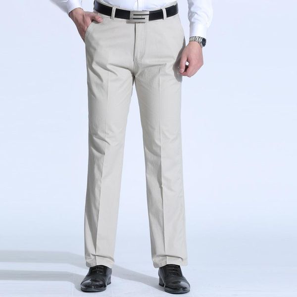 

men's suits & blazers dress pants classic slim fit flat suit mens trousers formal business cotton clothing men office, White;black