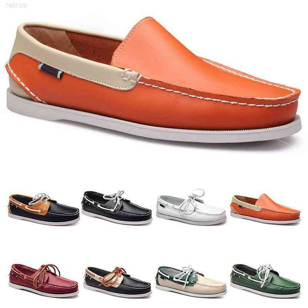 

running 2023 shoes british ens leather style black white brown green yellow red fashion outdoor comfortable breathable