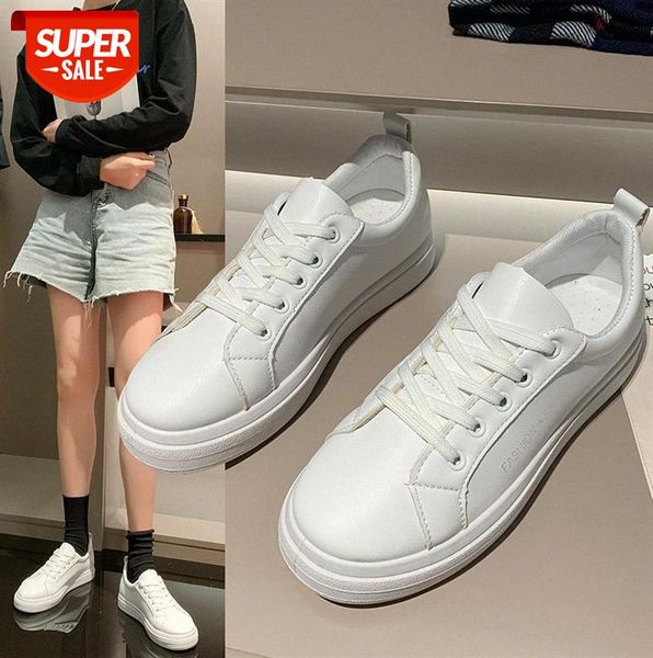 

fashion small white shoes women korean style lace-up net red trendy women's flat bottom student sports #nx8a