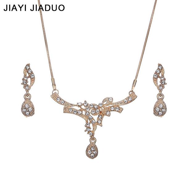 

earrings & necklace jiayijiaduo bridal butterfly pendant jewelry sets for women set gift love wedding accessories, Silver
